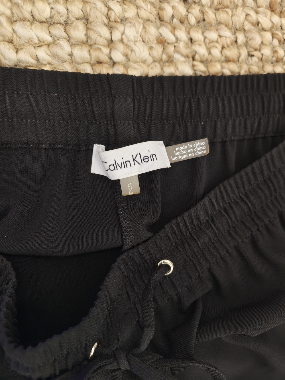 Calvin Klein Black Wide-Leg Pull-On Pants - Picture 3 of 4
